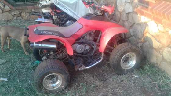 TRX 350 with cowley exhaust system