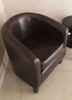 Tub chair dark brown new excellent  condition