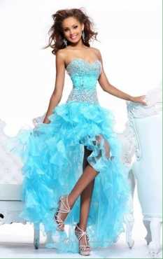 Turquoise evening dress