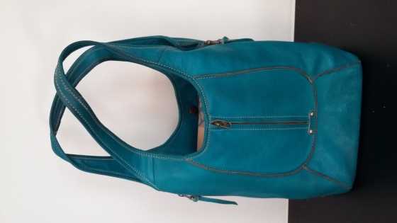 Turquoise leather handbag for sale