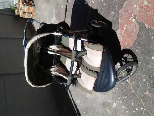 twin pram for sale very good condition