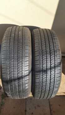 Two 2656517 with 80 tread Bridgestone Dueler 684 tyres fits Ford Ranger Navara Hilux and Fortuner