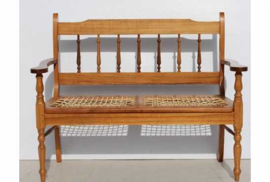 Two seater riempies bench. Solid teak wood