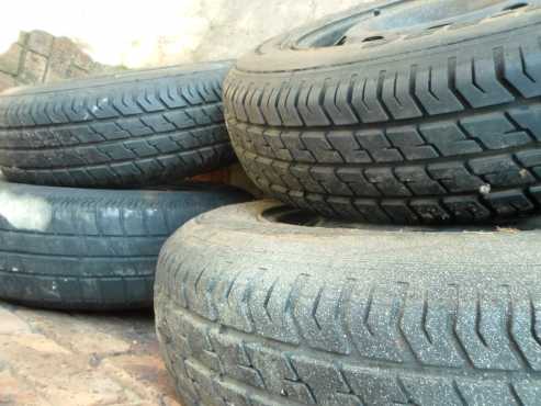 Tyres with rims for sale.