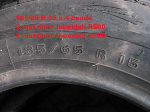 Tyres x 4 size 18565 R 15