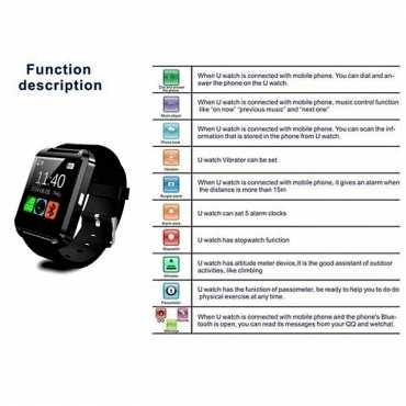 U8 Smart Electronic Watch MTK Bluetooth Wrist Watch