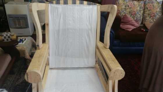 Uniquely designed wingback chair