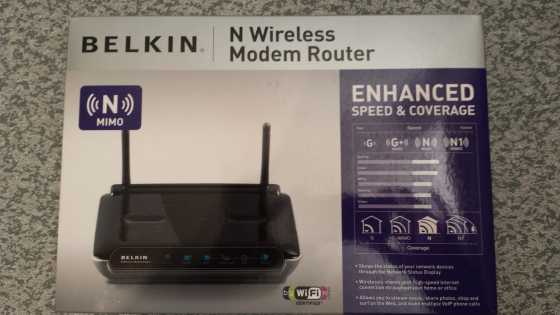 Unused Belkin Wireless modem router