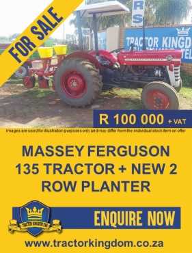 USED MASSEY FERGUSON 135  NEW 2 ROW PLANTER.