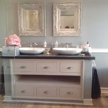 Vanity drawers and open shelving unit Farmhouse series - Glazed