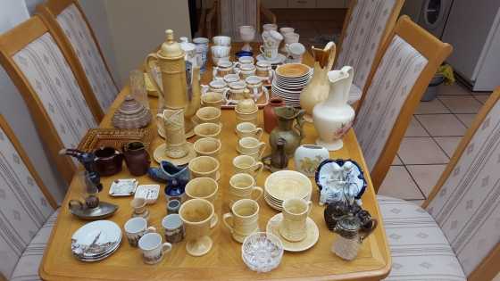 Various cups, porcelin, ceramic, etc.