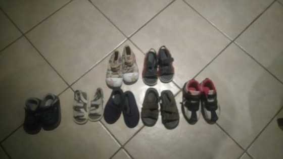 Various kiddies shoes