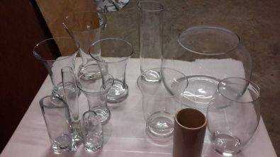 VASES  SELECTION OF GLASS amp OTHER VASES