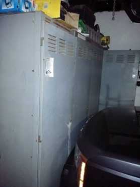 Very heavy and sturdy steel garage cupboards for sale