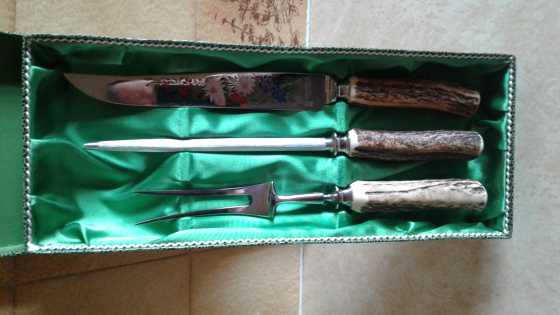 Vintage Anton Wingen Jr 3 Pc Carving Set