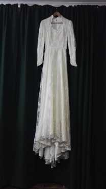 Vintage imported lace wedding dress for sale