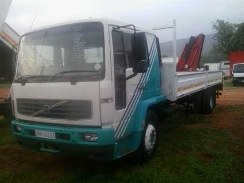 Volvo with rear mounted crane fitted with Dropside