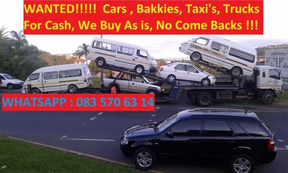 WANTED ABSOLUTELY All Cars amp Bakkies