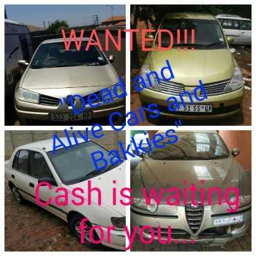 Wanted Wanted Wanted ALL CARS AND BAKKIES FOR CASH...