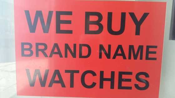 We buy brand name watches