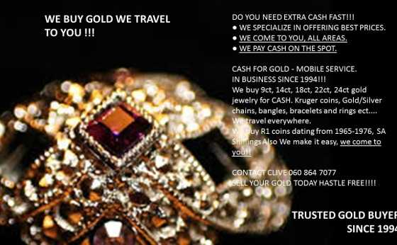 WE BUY GOLD WE TRAVEL TO YOU