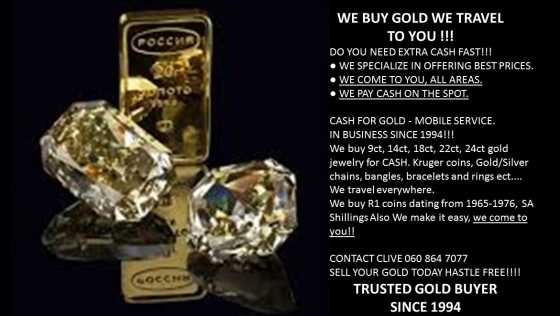 WE BUY GOLD WE TRAVEL TO YOU