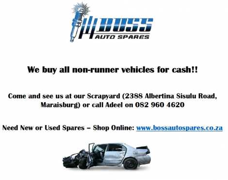 We buy non-runner cars for Cash