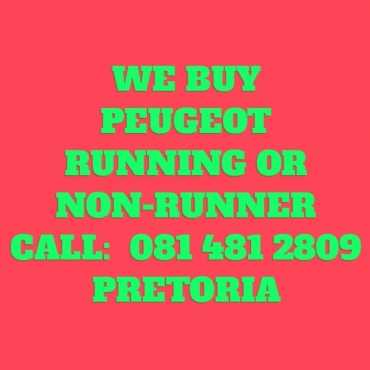 We buy peugeot Running or not running.