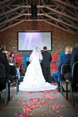 Wedding dress and veil. Excellent condition.