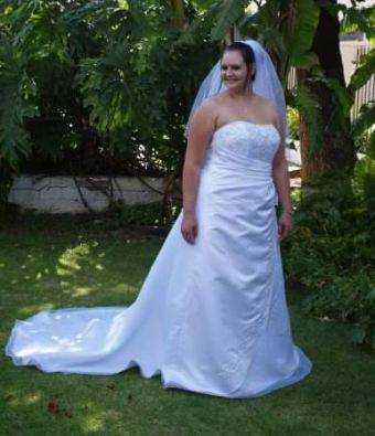 wedding dress and veil for sale