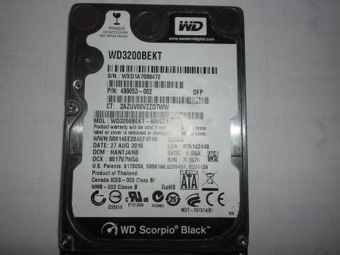 Western HDD 2.5quot SATA 320GB for Laptop