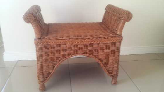 Wetherleys wicker dressing stool