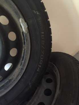 Wheel and Tyre Goodyear Duragrip 16570R14 x 4