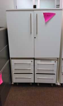 white cupboard unit with 2 drawers