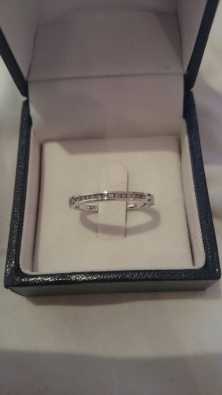 White gold diamond band