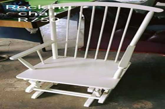 White rocking chair