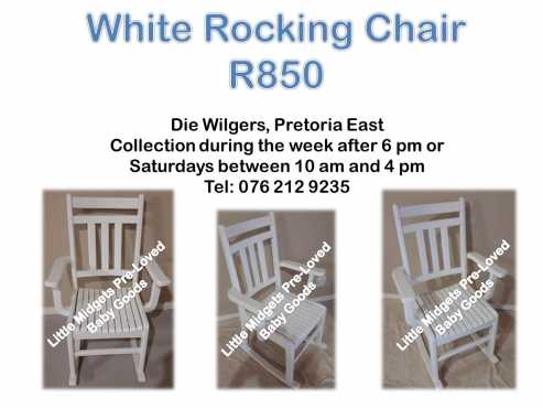 White Rocking Chair - Please whats app during office hours