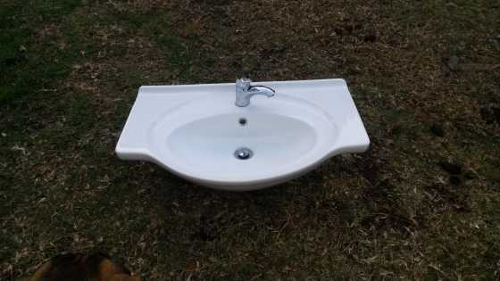 White Washbasin with Tap