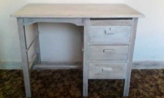 White washed study desk