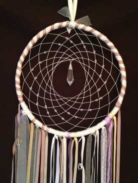 White Wisteria Dream Catcher