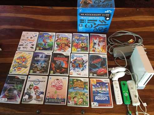 Wii console with 16 games