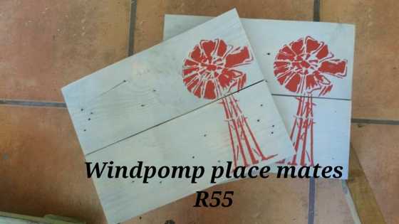 Windpomp place mats