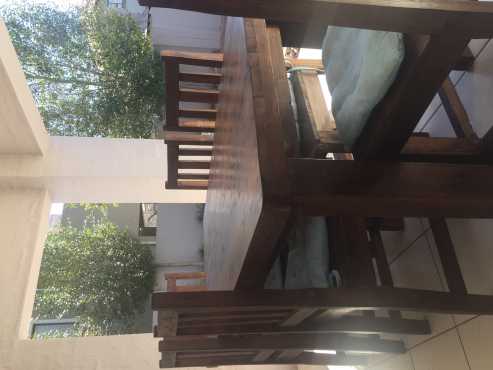 Wooden 6 Seater table with Chairs