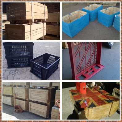 wooden amp plastic crates