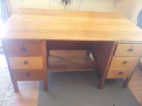 wooden desk