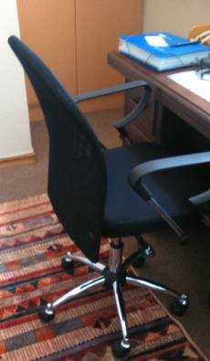 WOODEN DESK WITH BLACK OFFICE CHAIR FOR SALE