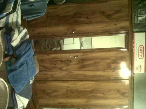 wooden gloss wooden bedroom wardrobes at R 1750 each x 2