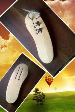 Wooden learning shoe