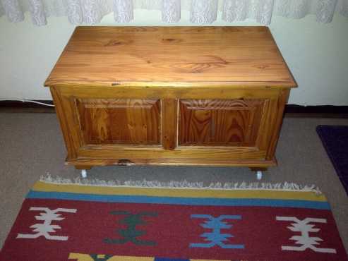 Wooden (Pine) Chest on wheels