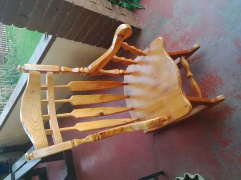 wooden rocking chair